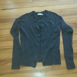 LOFT Scoop Neck Button Front Cardigan